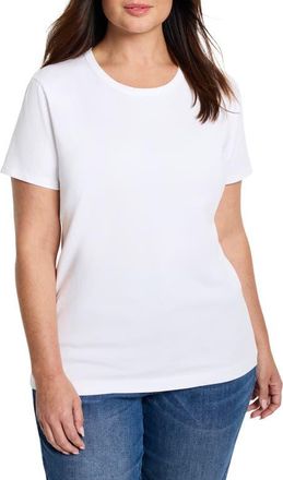 Nic+Zoe Perfect Crewneck T-Shirt in Paper White at Nordstrom, Size 2X