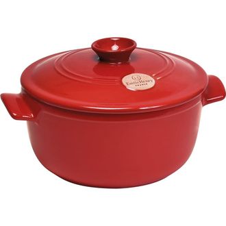 Emile Henry Flame Round Stewpot Dutch Oven, 2.6 Quart in Red at Nordstrom