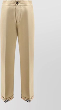 Burberry cotton straight-leg trousers
