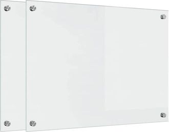 vidaXL Salpicadero De Cocina 2 Pcs Transparente 70 X 50 Cm Vidaxl