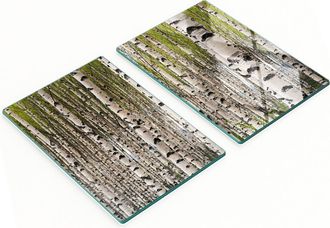 OEM Tablas De Servir De Cristal Para Cocina Con Estampado De Bosque De Abedules, 2 X 40 X 52 Cm