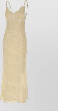 Paco Rabanne lace overlay ankle length dress