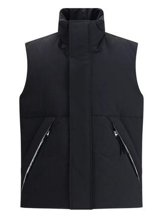 Herno zip-pocket quilted gilet - Black
