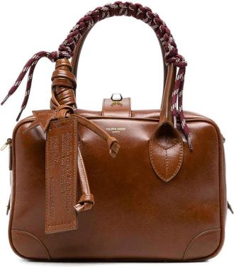 Golden Goose Brown Leather Top-Handle Bowling Bag