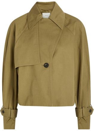 Joseph Suber Cotton Trench Jacket - Green - 44 (UK16 / XL)