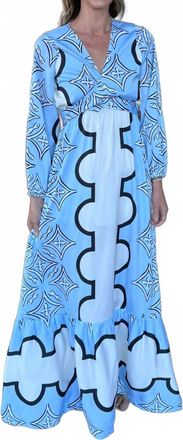 Lavi Eva Maxi Dress In Ivory, Black, Baby Blue