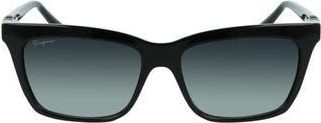 Ferragamo Gancini 54mm Rectangular Sunglasses in Black at Nordstrom Rack
