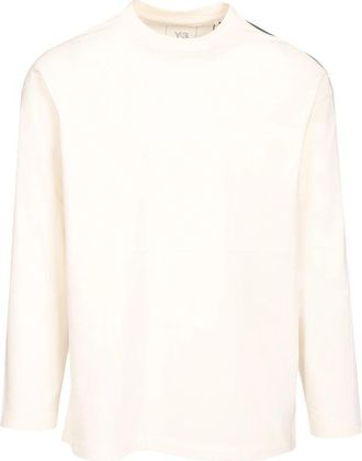 Yohji Yamamoto Lange mouwen katoenen T-shirt - Dames - Longsleeves - Wit - S - Katoen - Tops
