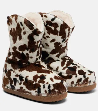 INUIKII Cowboy calf hair snow boots