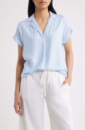 Beach Lunch Lounge Deni Stripe Shirt in Resort Blue at Nordstrom, Size X-Small