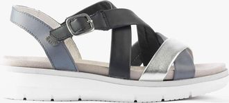 Remonte D2k53-14 Womens Sandals Blue Combination Leather - Size UK 6.5