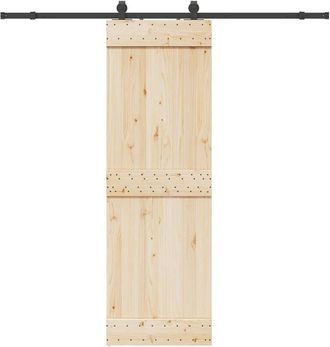 vidaXL vidaXL Kit di Binari per Porte Scorrevoli 213 cm Acciaio Nero