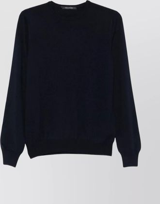 Tagliatore crew neck long sleeve ribbed sweater