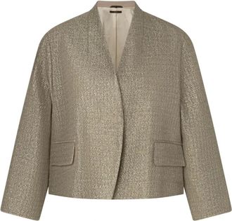 Windsor Jassen, Dames, Beige, S, Katoen, Ds 729 Blazer Vest