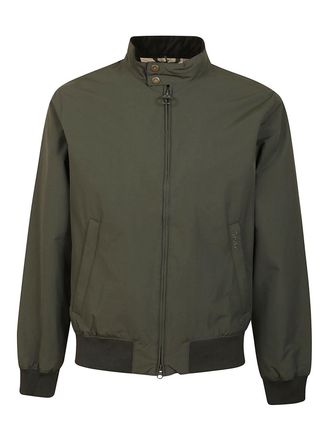 Barbour Royston Green Nylon Bomber Jacket