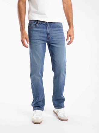 Weird Fish Eddie Straight Leg Denim Jeans in Indigo at Nordstrom, Size 30
