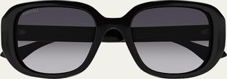 Gucci La Piscine Plastic Square Sunglasses