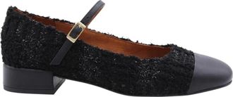 &Aacute;ngel Alarc&oacute;n Ballerina Schoenen met Perga Details - Dames - Pumps - Zwart - 36 EU - Schoenen