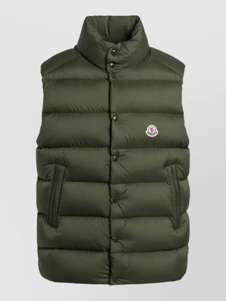Moncler high collar padded coat side pockets