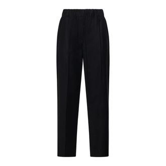 Max Mara Broeken, Dames, Zwart, 2Xs, Wol, Zwarte Wol Straight Leg Broek