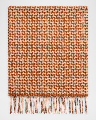 PIACENZA 1733 Men & apos;s Twist Silk and Cashmere Houndstooth Scarf