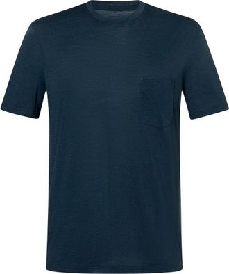 super.natural Pocket Tee Merinoshirt f&uuml;r Herren | blau