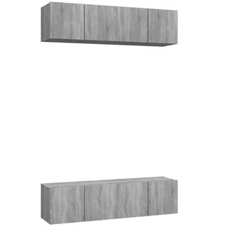 Berkfield Home Wall TV Cabinets 4 pcs Grey Sonoma 60x30x30 cm Engineered Wood | Size: 60 x 30 x 30 cm