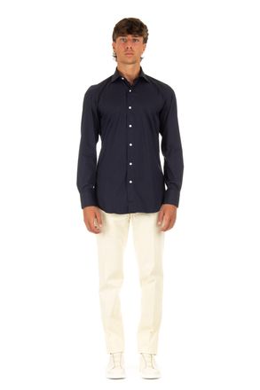 Finamore Stretch Poplin Tailored Shirt Milano Line