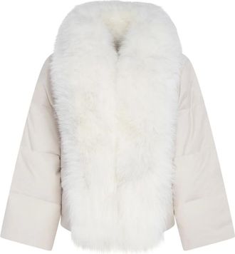 Yves Salomon Jassen, Dames, Wit, S, Wol, Lange Donsjas