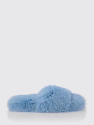 Philipp Plein Ciabatte slide in pelliccia con tacco basso