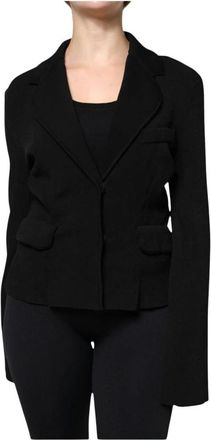Dolce & Gabbana Gebreide Blazer - Dames - Blazers - Zwart - XL - Jassen