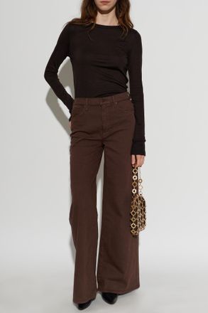 Mother Jeans Trousers The Undercover Sneak, Womens, Brown