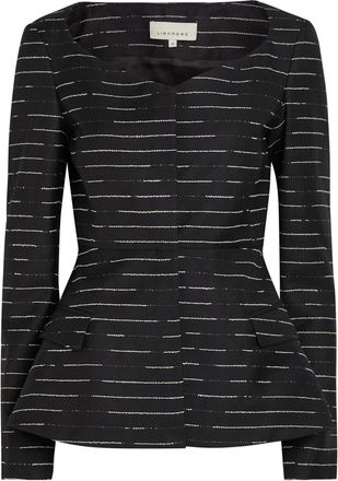Liberowe Charlotte Striped Wool-blend top - Black And White - S (UK8-10 / S)