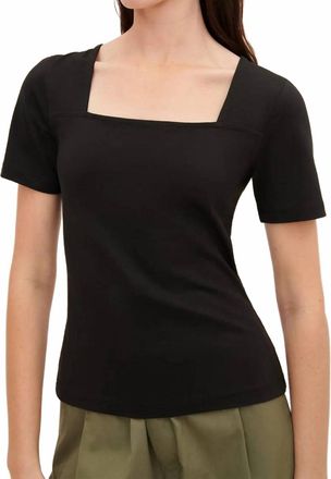 Kowtow Square Neck Tee In Black