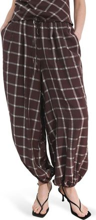 Mango Drawstring Balloon Pants in Burgundy at Nordstrom, Size Medium