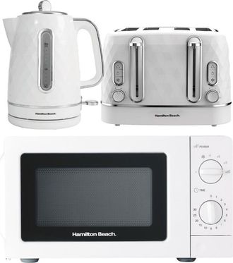 Hamilton Beach Diamond Kettle, Toaster & Standard Microwave Set, by Hamilton Beach, HBDIAWSM