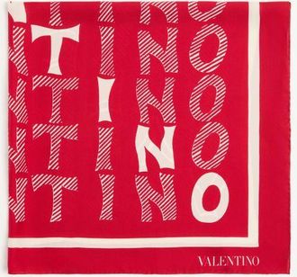 Valentino Garavani Foulard dArchivio Valentino In Seta Le fou de lArchive Donna PARIS/AVORIO UNI