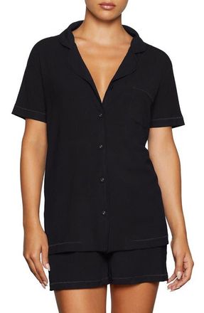 SKIMS Soft Lounge Short Sleep Set in Onyx at Nordstrom, Size Xx-Small