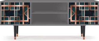 StoryZ Mueble de TV azul-verde 2 puertas L 170 cm