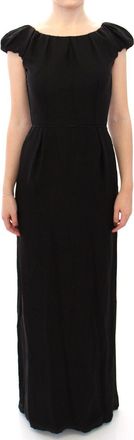 Dolce & Gabbana Dolce Gabbana Maxi-jurk met Bootnek en Korte Mouwen