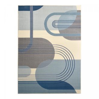 Un amour de tapis Alfombra sal&oacute;n dormitorio azul y crema 120x170