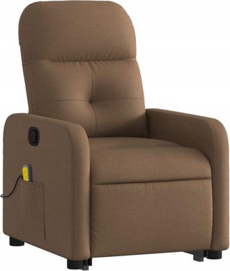 vidaXL Vidaxl - Silla De Masaje Reclinable De Pie De Tela Marr&oacute;n