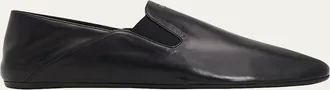 Prada Mens Leather Slip-On Loafers