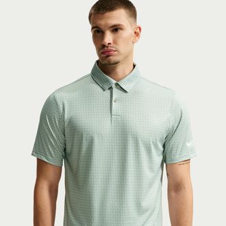 Nike Mens Velocity Dri-FIT Printed Golf Polo in Green | IO0697-370