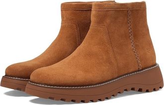 Lucky Brand Chameli Boots Womens Saddle Suede Zipper Ankle Bootie JOBB922