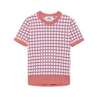 Alpha Studio Round-neck Knitwear, female, Multicolor, Size: L Maglia Girocollo M/Manica