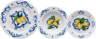 Tognana Servizio Piatti 18 Pezzi Citrus - Porcellana Blu, Linea Atollo