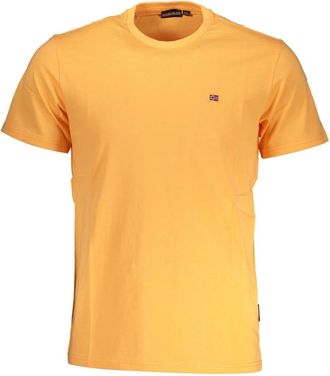 Napapijri Oranje Korte Mouw Geborduurd Logo T-Shirt - Heren - T-shirts - Oranje - 2XL - Tops