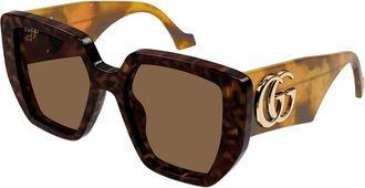 Gucci GG0956S 012 Womens Sunglasses Tortoiseshell Size 54 - Free RX Lenses - Free RX Lenses