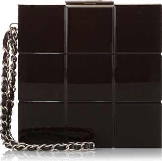 Chanel Pre-owned Womens Clutch Box Resin Chain - Black - One Size